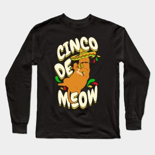 Cinco De Meow Long Sleeve T-Shirt